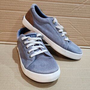 Size 3 Boys Blue Sperry Shoe